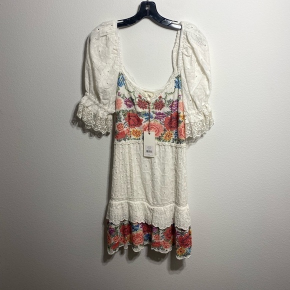 Loveshackfancy Thressey Eyelet-Embroidered Minidress NWT - Picture 13 of 14
